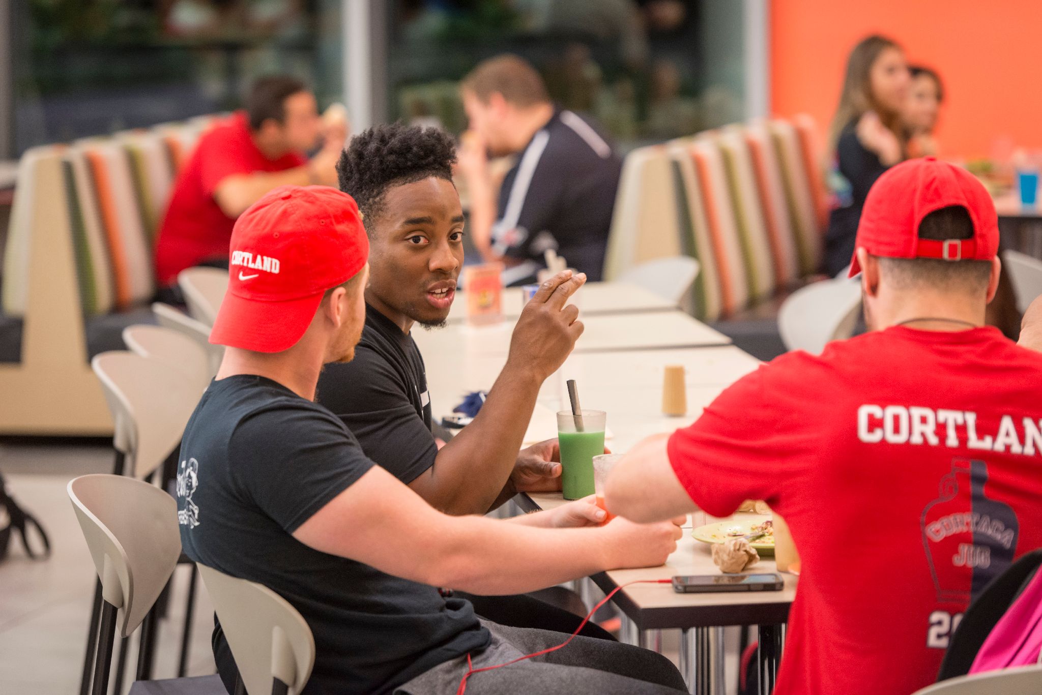 Students dining in the Bistro