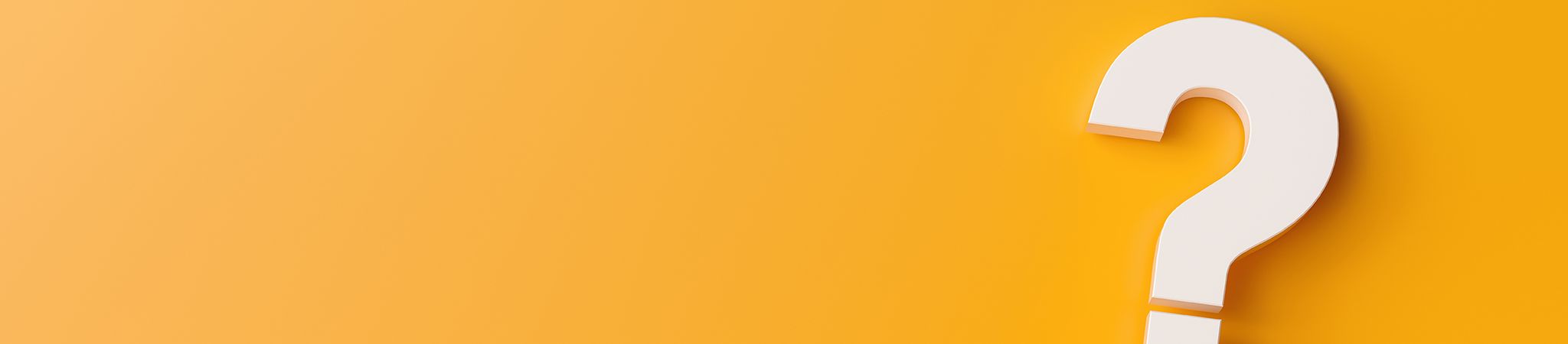 Question mark on a yellow background