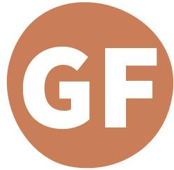G and an F with circle behind it