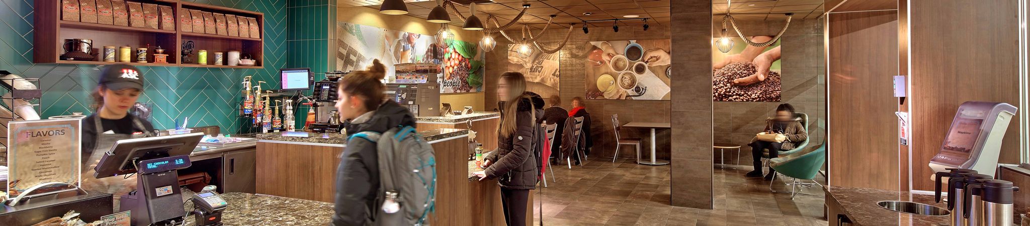 Coffee shop in Corey Union. Image by Gene Avallone (copyright-free)