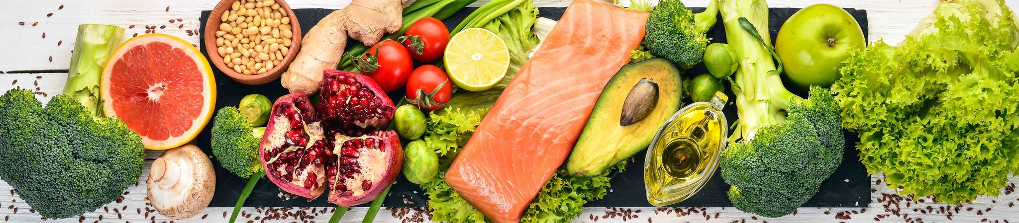 variety of foods from all the food groups